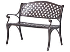 Banc de jardin 104 cm Métal Marron