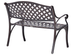 Banc de jardin 104 cm Métal Marron