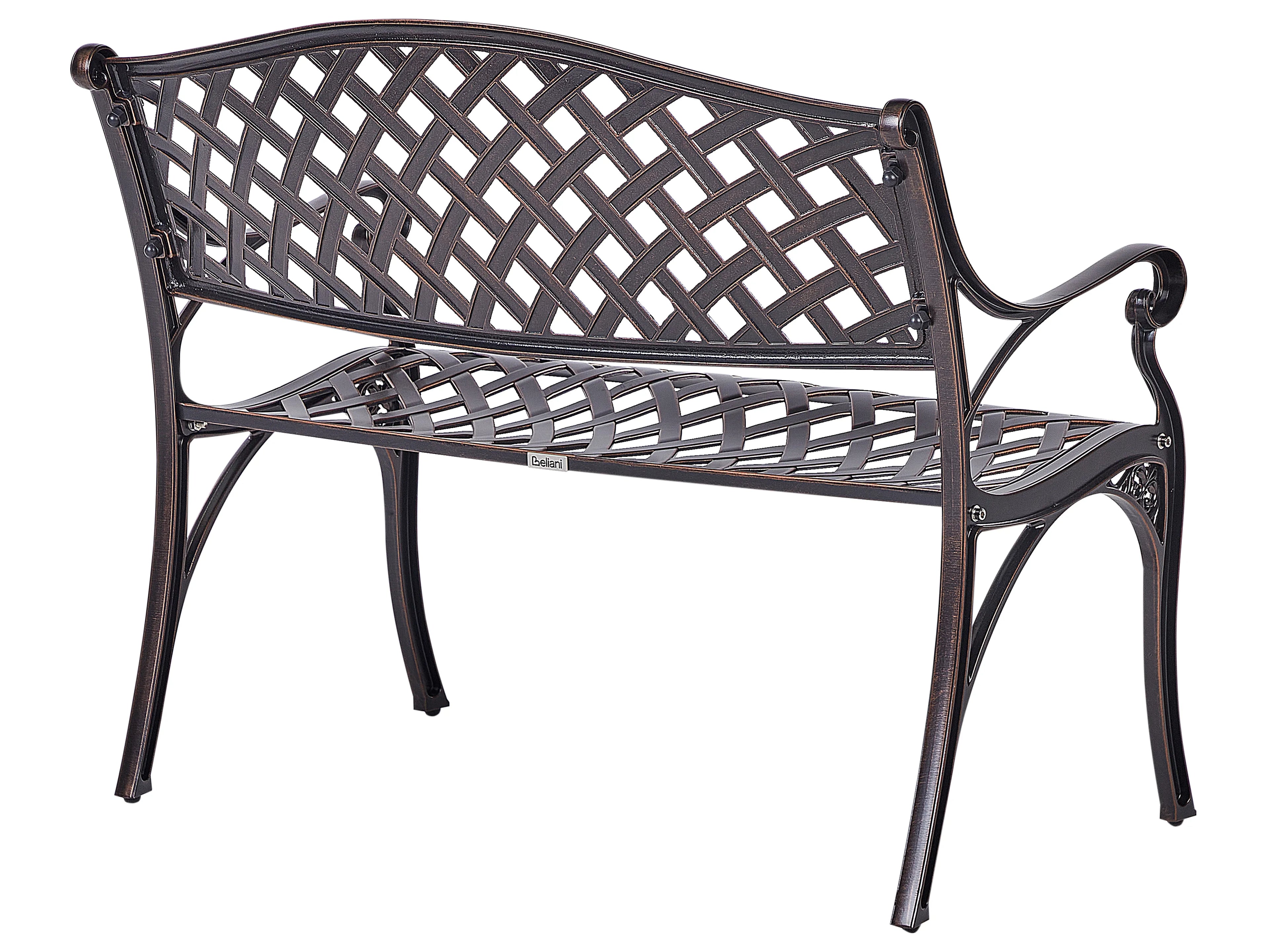 Banc de jardin 104 cm Métal Marron