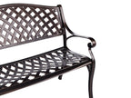 Banc de jardin 104 cm Métal Marron
