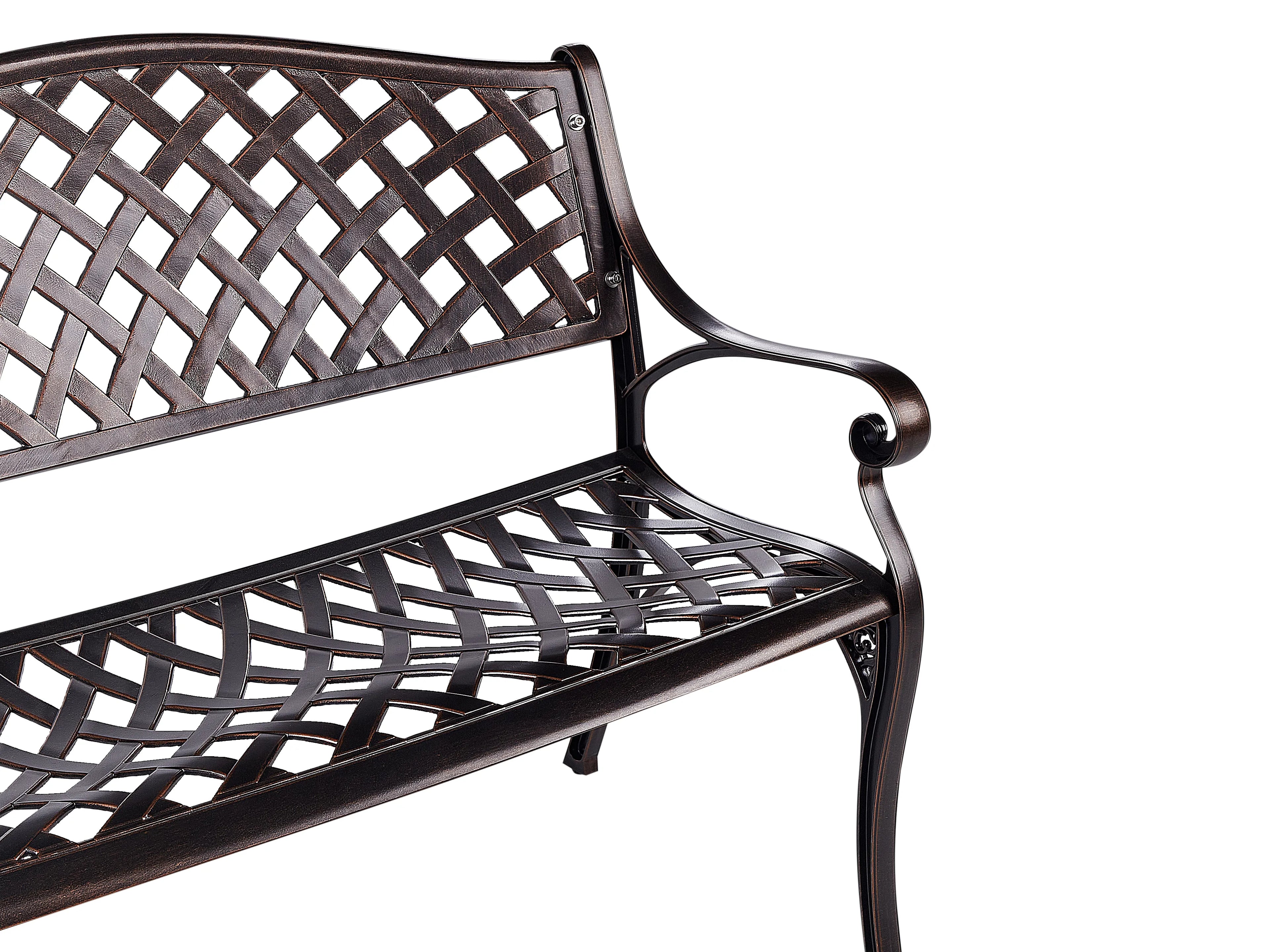 Banc de jardin 104 cm Métal Marron
