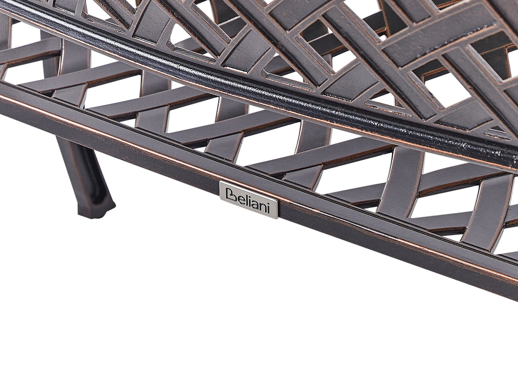 Banc de jardin 104 cm Métal Marron