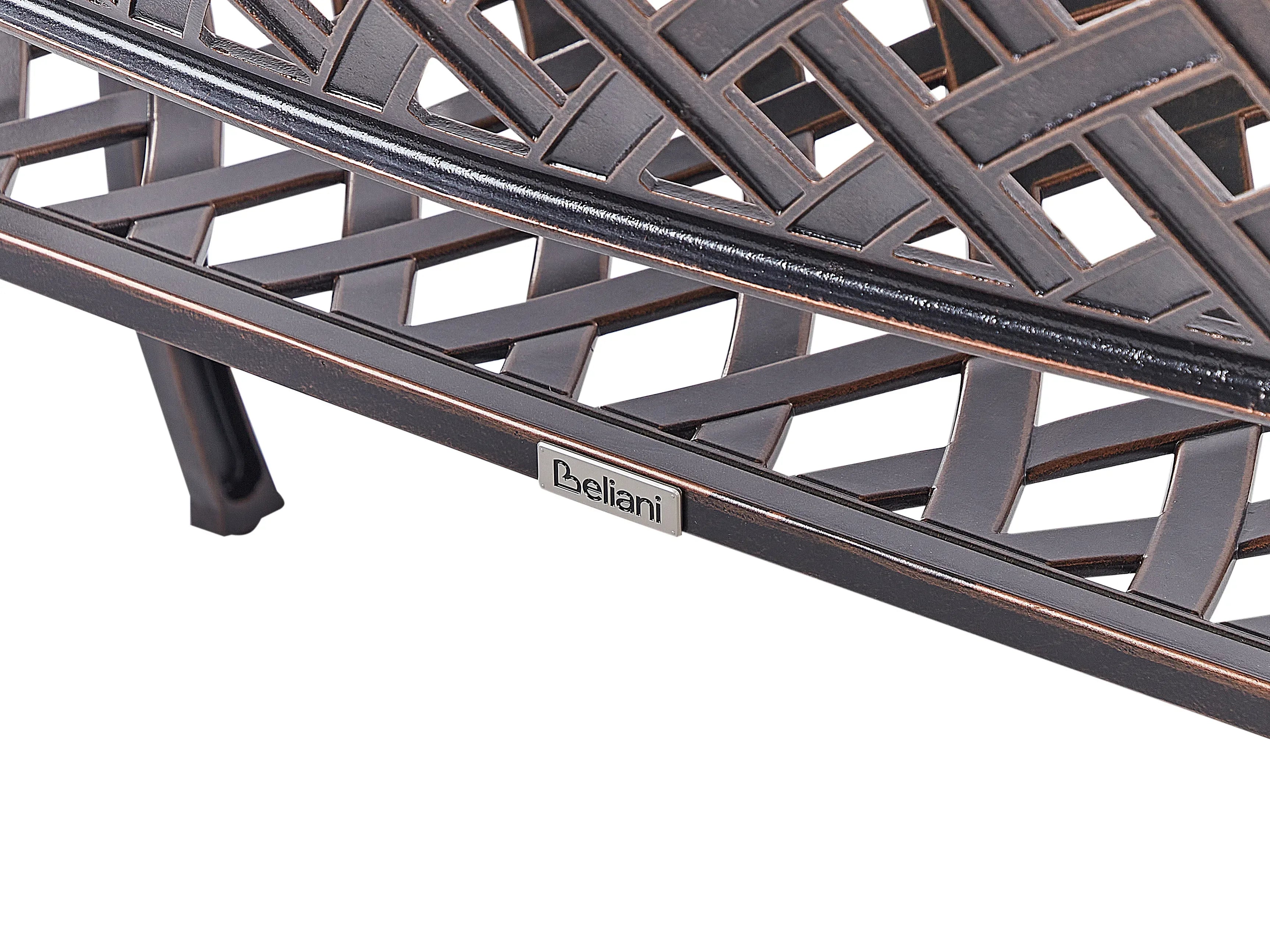 Banc de jardin 104 cm Métal Marron