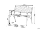 Banc de jardin 104 cm Métal Marron