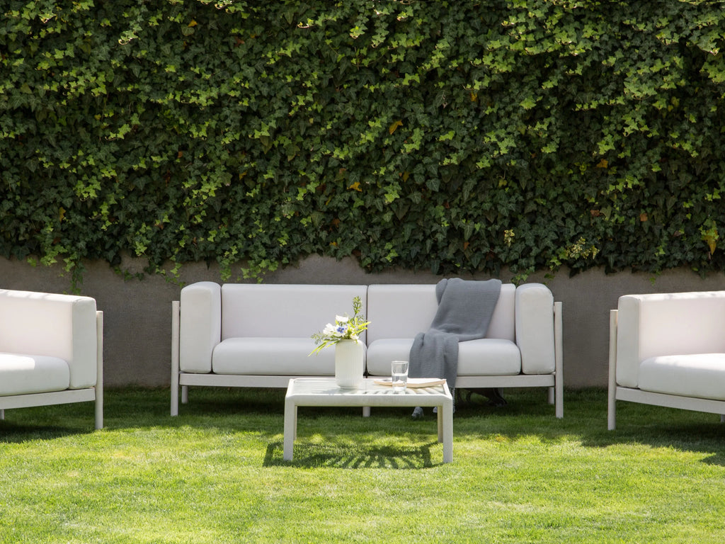 Canapé de jardin 2 places Beige clair