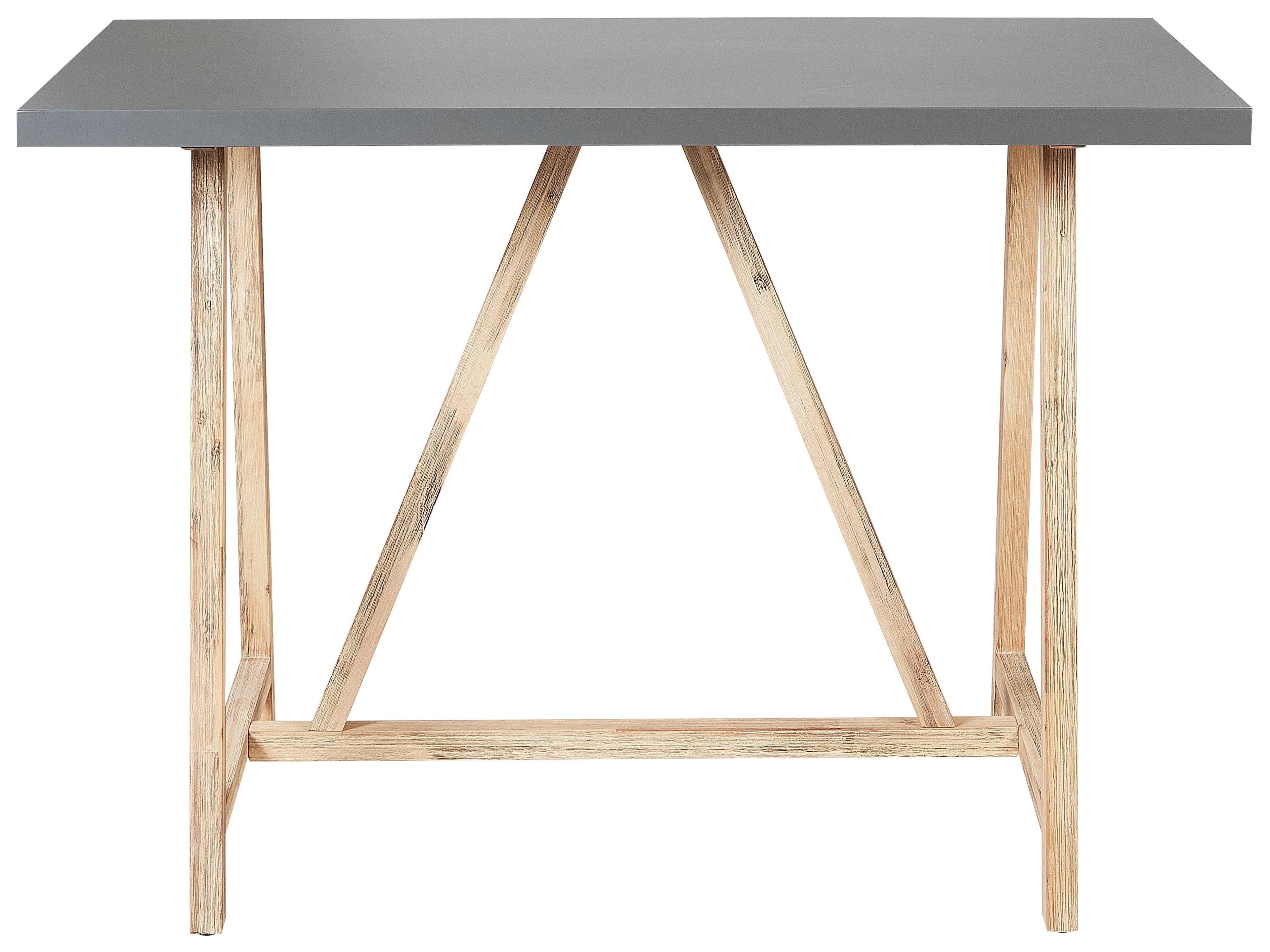 Table de bar de jardin 140 cm 70 cm Gris