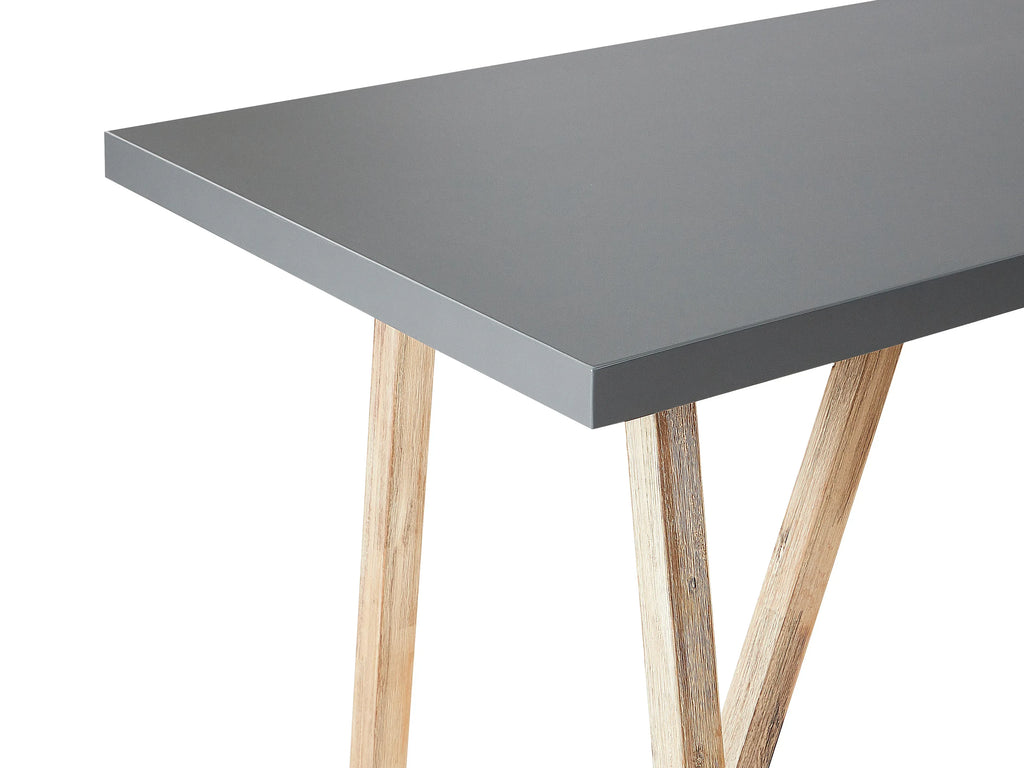 Table de bar de jardin 140 cm 70 cm Gris