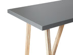 Table de bar de jardin 140 cm 70 cm Gris