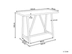 Table de bar de jardin 140 cm 70 cm Gris