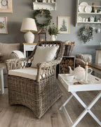 Fauteuil de jardin en rotin naturel