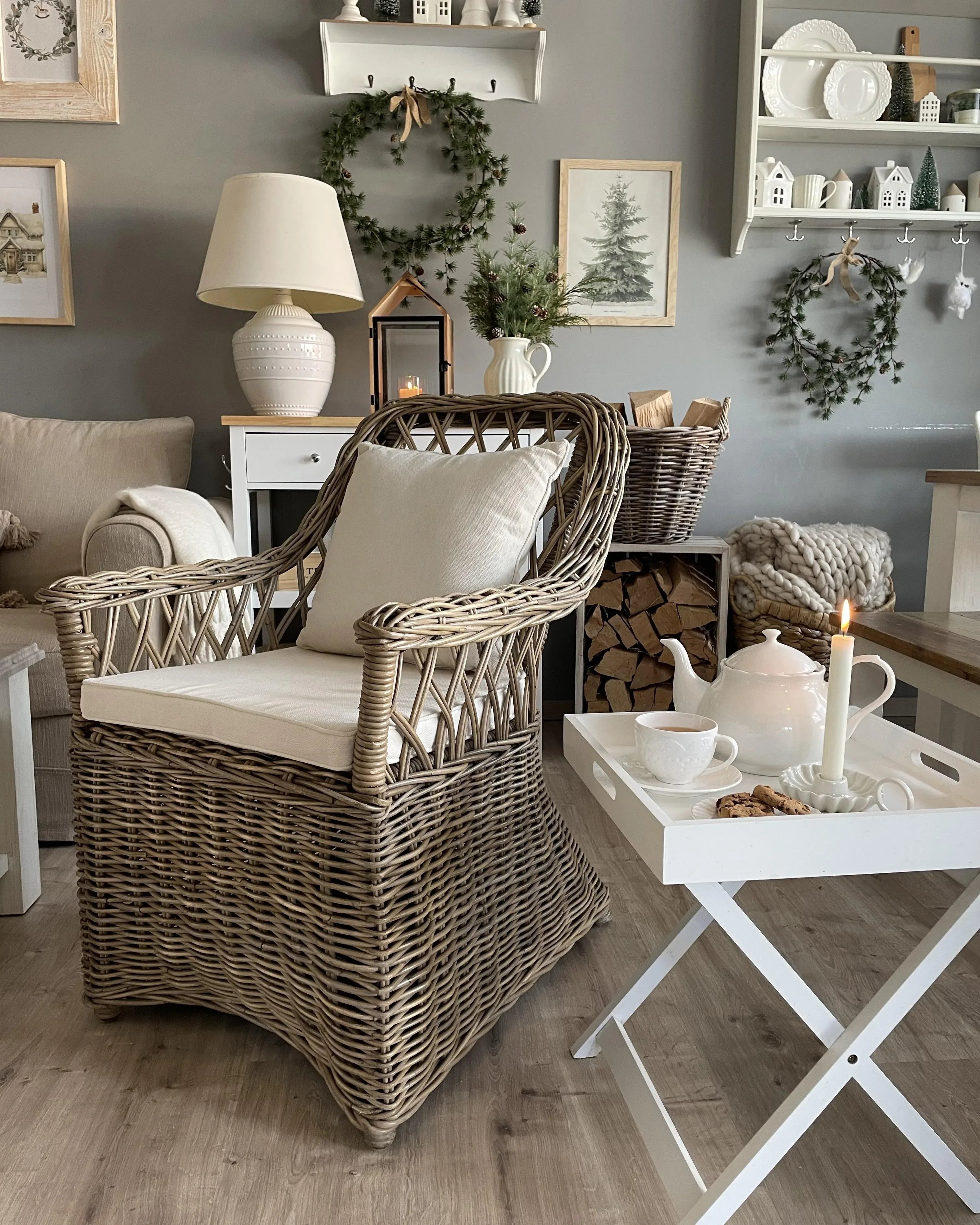 Fauteuil de jardin en rotin naturel