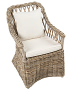 Fauteuil de jardin en rotin naturel