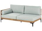 Canapé d'angle de jardin 4 places Côté gauche Bois d'acacia certifié Gris