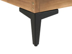 Canapé d'angle de jardin 4 places Côté gauche Bois d'acacia certifié Gris