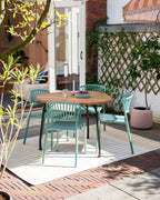Table de jardin 106 cm 103 cm Bois d'acacia Marron