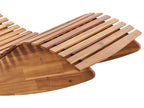 Chaise longue en bois d'acacia marron