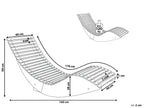 Chaise longue en bois d'acacia marron