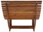 Chaise longue en bois d'acacia marron