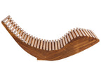 Chaise longue en bois d'acacia marron