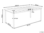 Table à manger de jardin 185 cm 96 cm Métal Marron