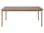 Table à manger de jardin 185 cm 96 cm Métal Marron