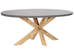 Tavolo da pranzo da giardino  190 cm 100 cm Cemento Grigio