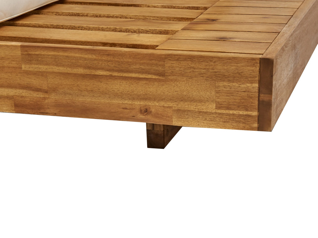 Canapé de jardin 2 places Bois d'acacia certifié Marron