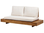 Canapé de jardin 2 places Bois d'acacia certifié Marron