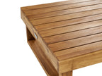 Table de jardin 60 cm 110 cm Bois d'acacia certifié Marron
