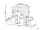 Caisse de jardin en bois de sapin Marron
