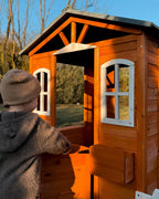 Caisse de jardin en bois de sapin Marron