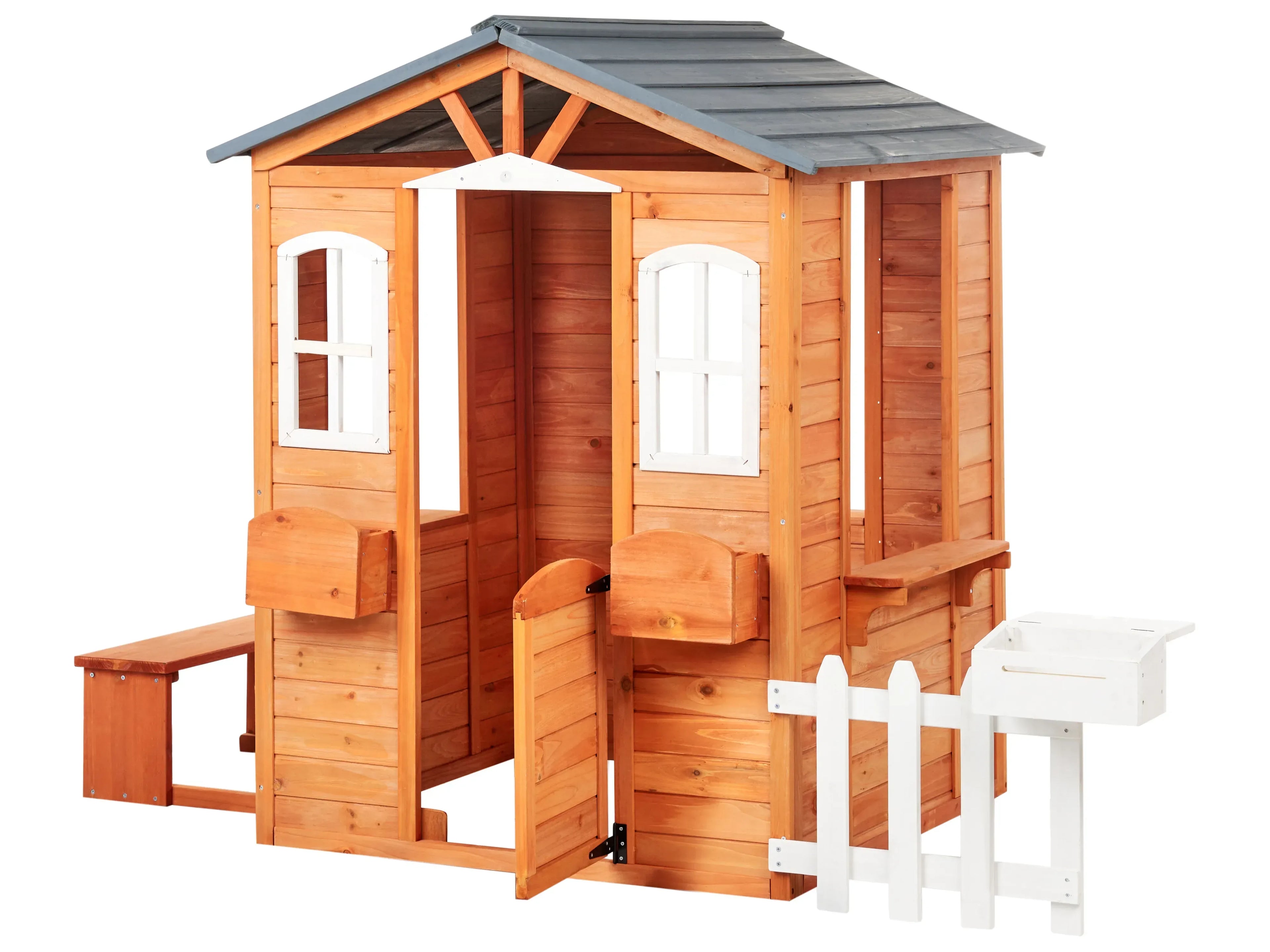 Caisse de jardin en bois de sapin Marron
