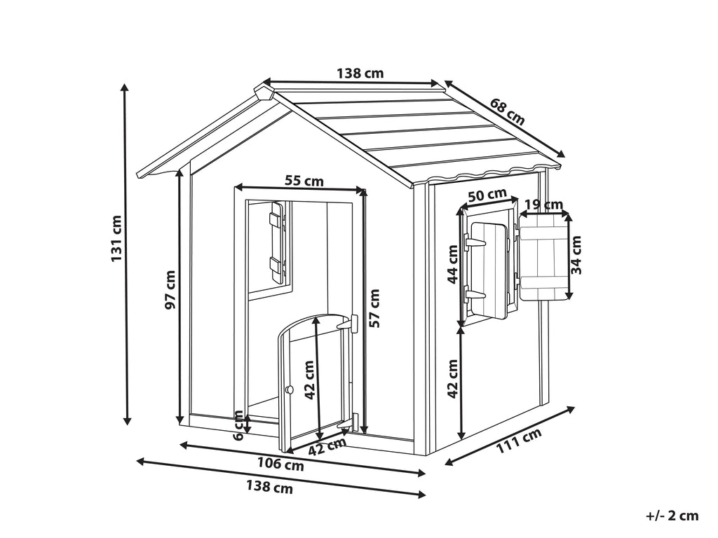 Caisse de jardin en bois de sapin, marron clair