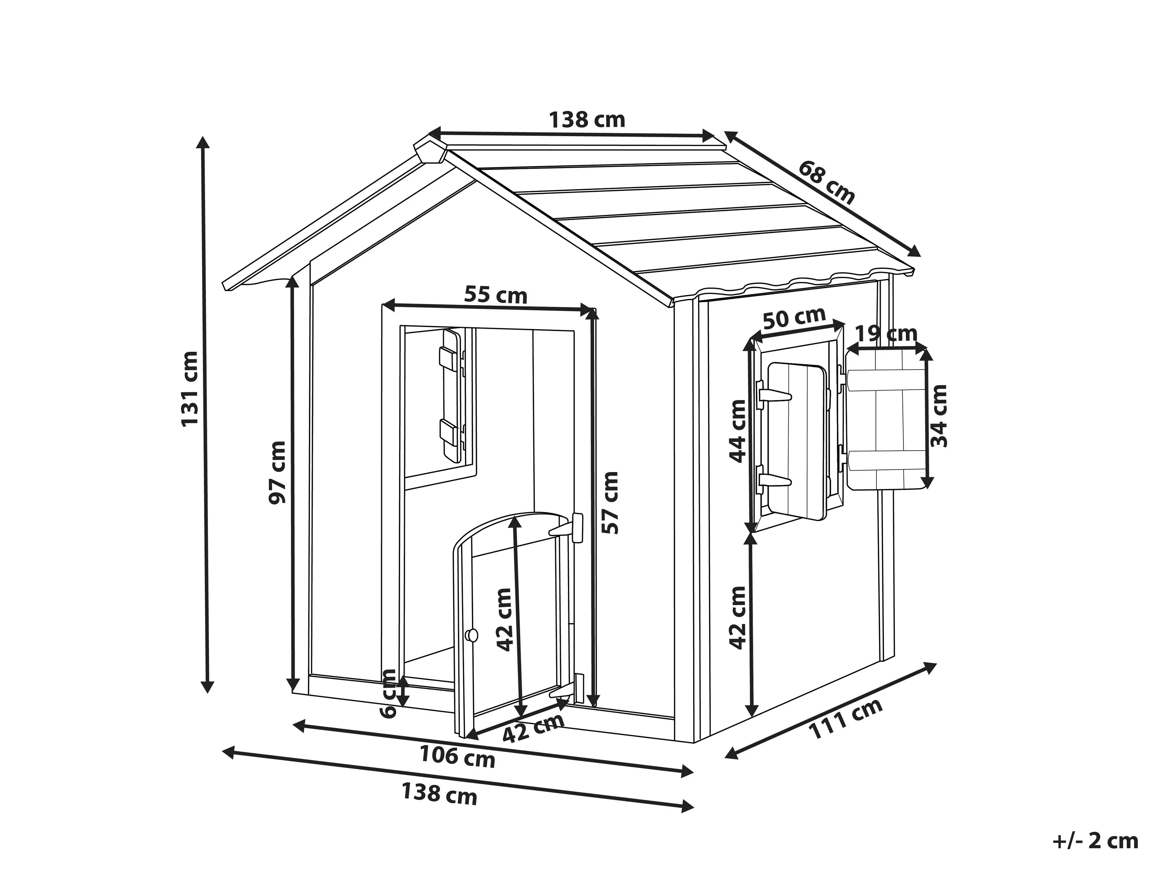 Caisse de jardin en bois de sapin, marron clair
