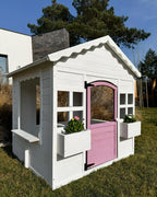 Caisse de jardin en bois de sapin blanc