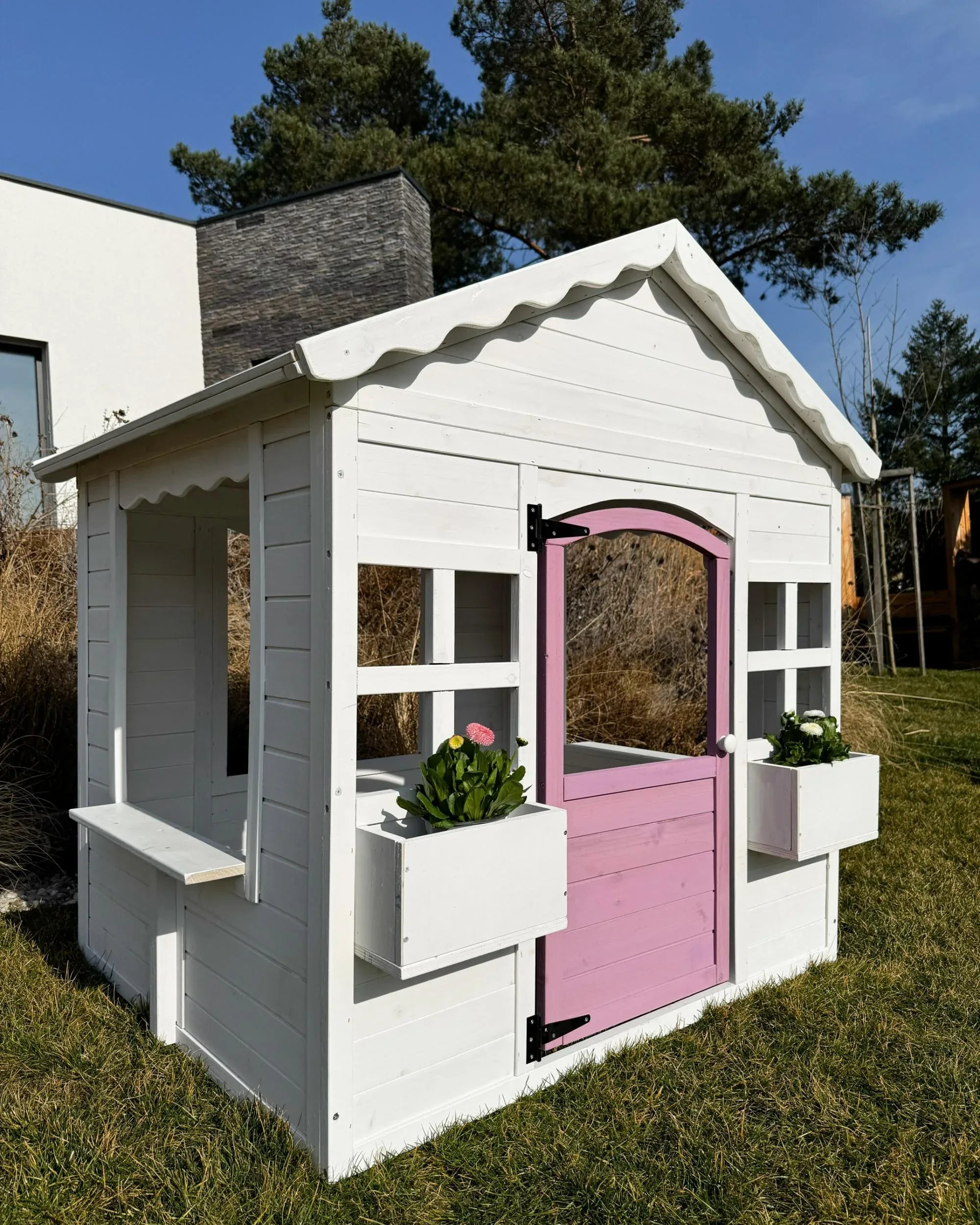 Caisse de jardin en bois de sapin blanc