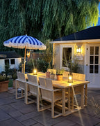 Table à dîner de jardin 230 cm 100 cm Bois d'acacia Marron clair