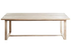 Table à dîner de jardin 230 cm 100 cm Bois d'acacia Marron clair